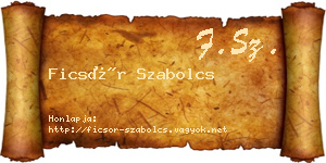 Ficsór Szabolcs névjegykártya